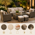 DAMLEY Luxury Rattan Garden Furniture Set