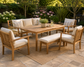 Damley Heritage Wooden Garden Dining & Lounge Set