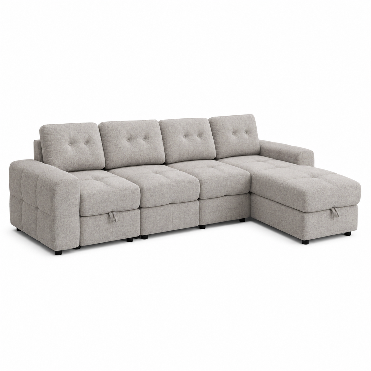 Modern Stone Grey Modular Corner Sofa